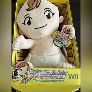 Interactive Baby Plush Toy with Wii Game - Cream